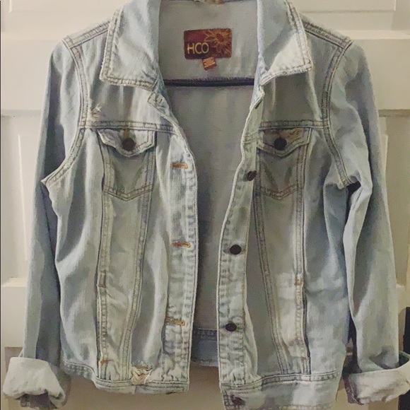 Vintage distressed hollister jean jacket🌞🌸 - Picture 1 of 2